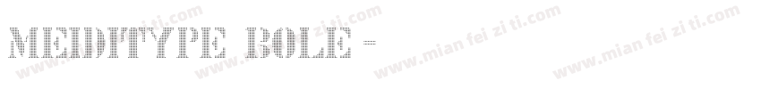 MEIDITYPE BOLE字体转换